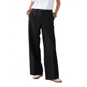 NEW SUMMUM foam wide-leg trousers in black